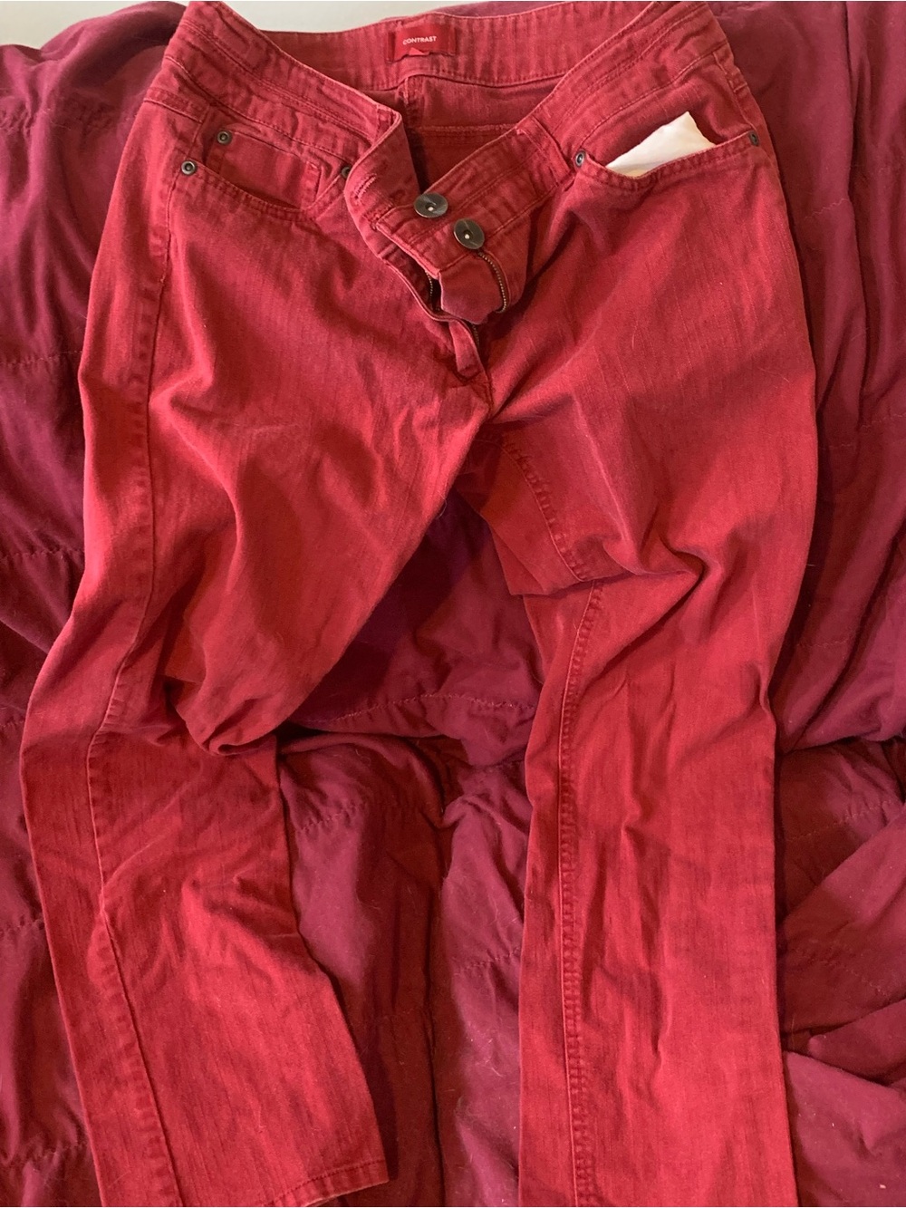Women’s Slim Red Chino Pants